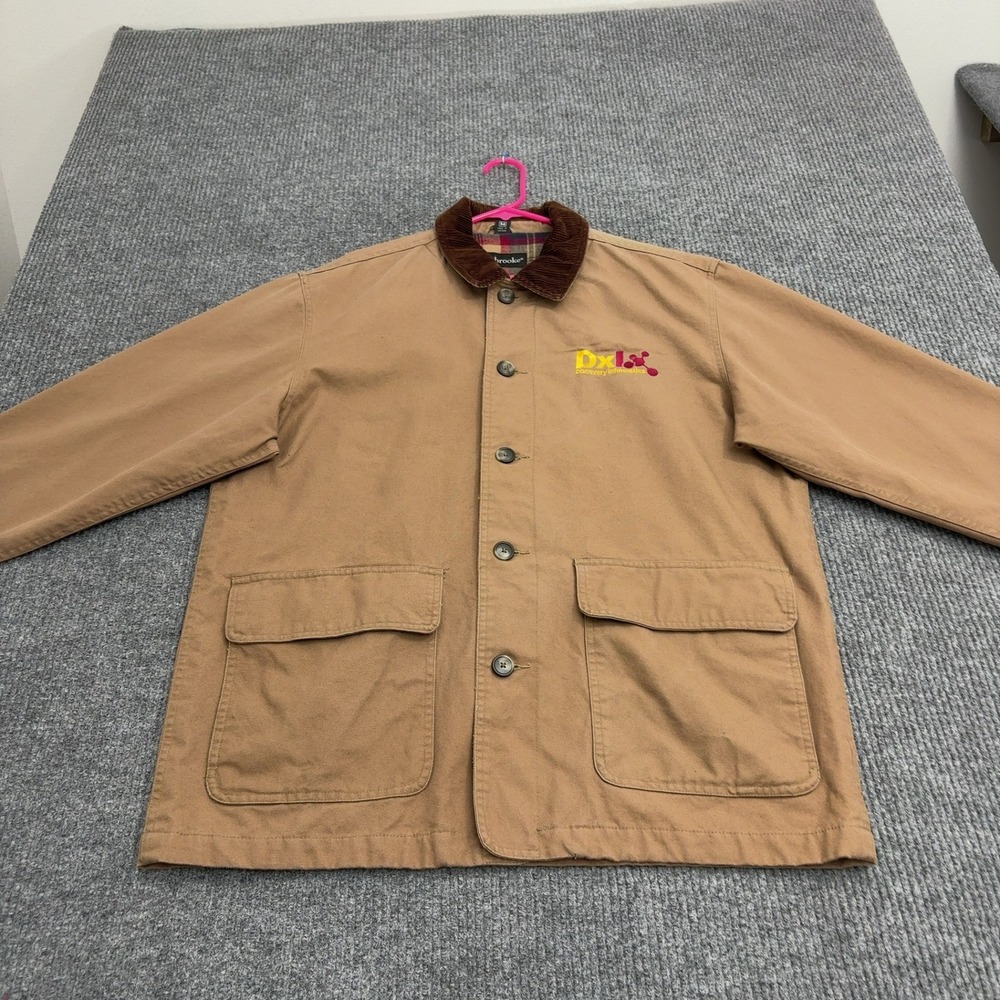 Dunbrooke Barn Jacket Mens M Tan Canvas Corduroy Collar Workwear Chore Style